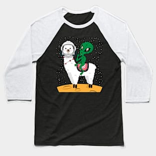 Llama Alien - Funny Animal Pun Joke Lover Spacecraft Lover Baseball T-Shirt